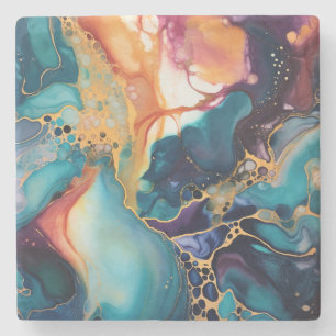 Luxury Elegant Abstract Marble Beautiful  Stone Coaster