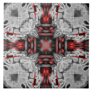 Luxury elegant, abstract, red, grey, white pattern tile