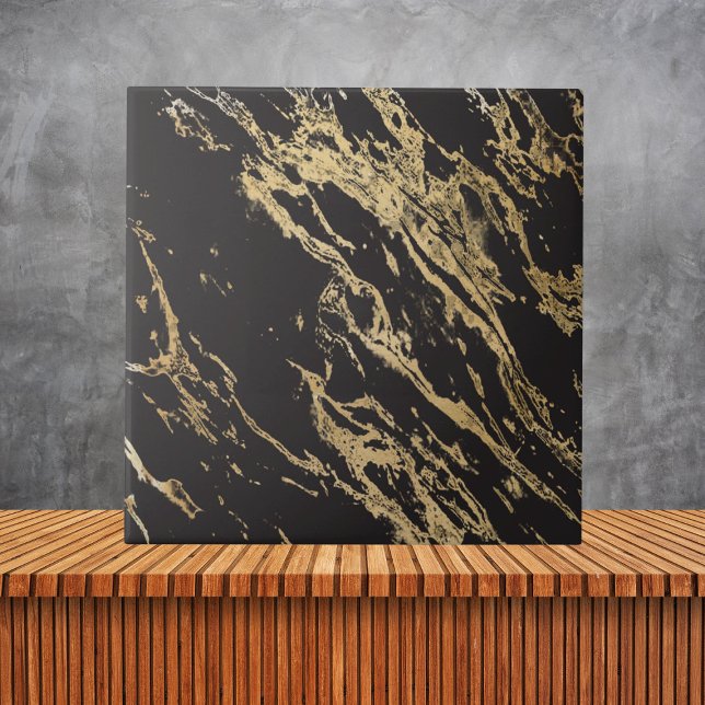 Luxury Elegant Black and Gold Marble Tile (Creator Uploaded)