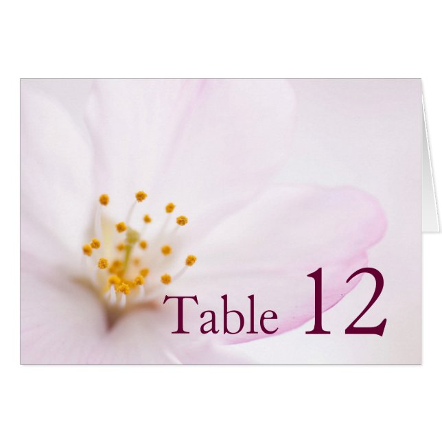 Luxury Elegant Bloom Floral Table card (Front Horizontal)