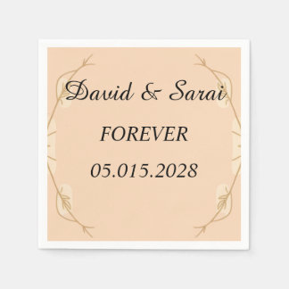 Luxury Elegant Botanical Wedding Napkin