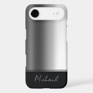 Luxury Elegant Brushed Metal Silver Grey
