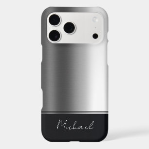 Luxury Elegant Brushed Metal Silver Grey