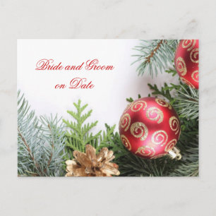 Luxury Elegant Christmas Winter Save date card