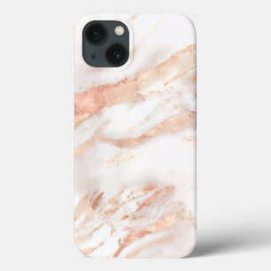 Luxury Elegant Copper Rose Gold Marble iPhone 13 Case