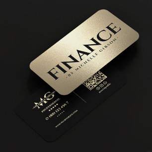 Luxury Elegant CPA Accountant Tax Black Faux Gold Business Card
