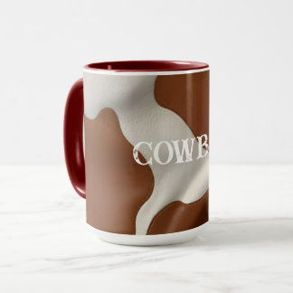 Luxury Elegant Faux Cow Leather Modern Collection Mug