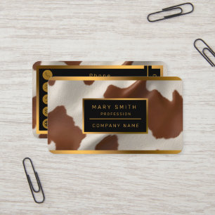 Luxury Elegant Faux Cow Leather Popular Collection Business Card