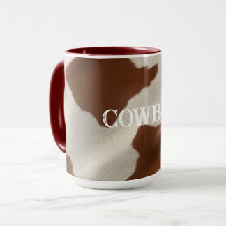 Luxury Elegant Faux Cow Leather Popular Collection Mug