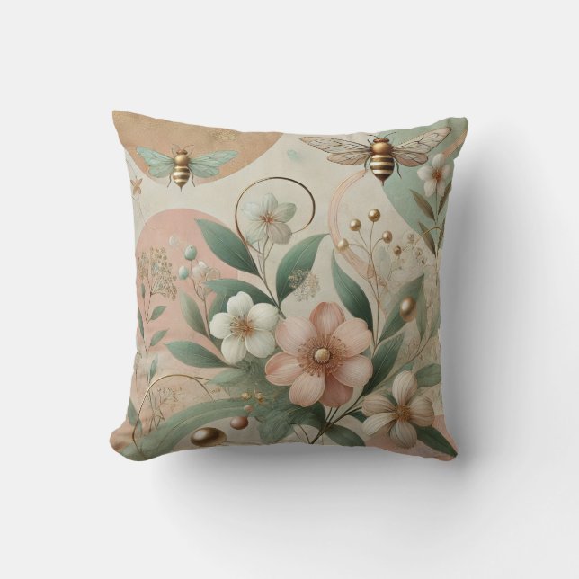 Luxury elegant floral cushion (Front)