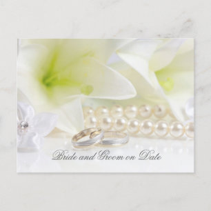 Luxury Elegant Floral Wedding Ring Save date card