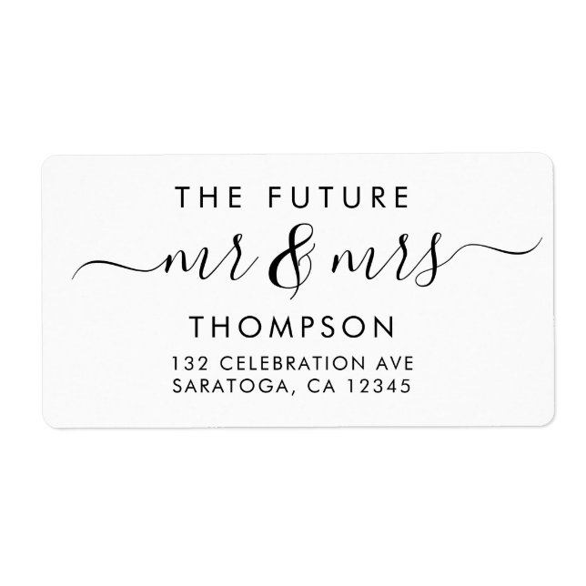 Luxury Elegant Future MR and MRS Script Modern Lab (Front)