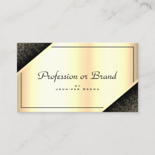 Luxury Elegant Gold Gradient Shimmer Opening Hours Business Card