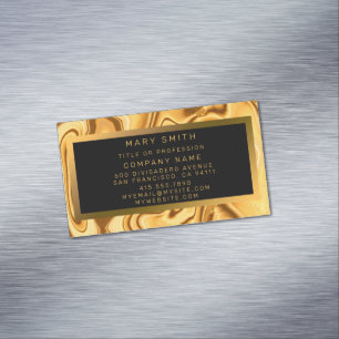 Luxury Elegant Gold Marble Magnetic Business Card