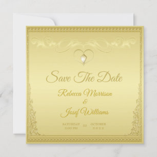 Luxury Elegant gold ornate corner border  Invitation
