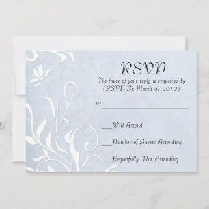 Luxury Elegant Light Beige Floral RSVP card