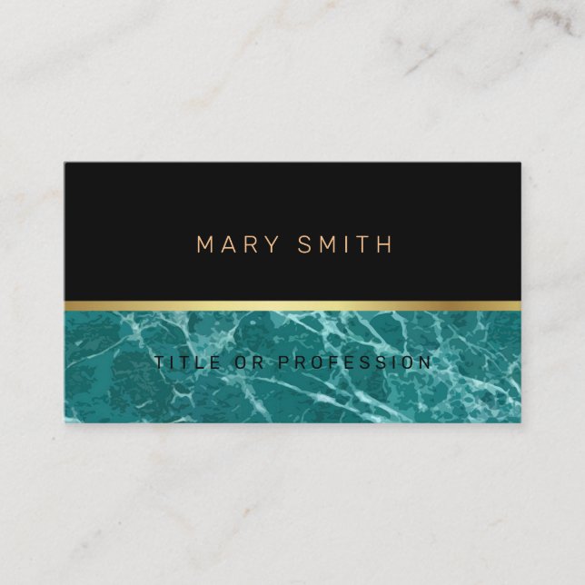 Luxury Elegant Marble Business Card (Front)
