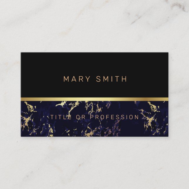 Luxury Elegant Marble Business Card (Front)