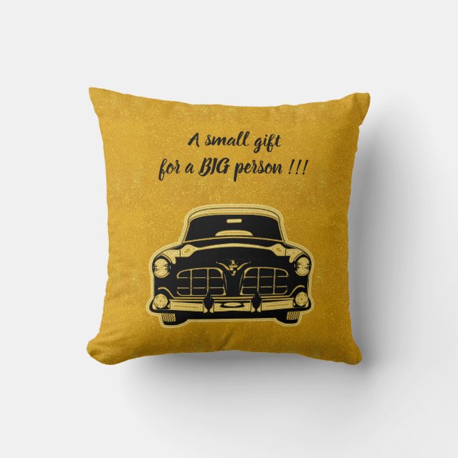 Luxury Elegant Modern Black Gold Car Cushion (Front)