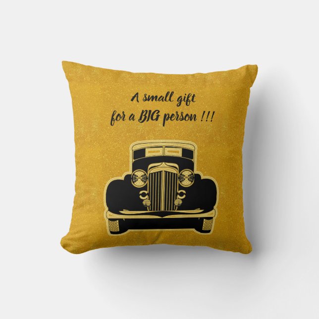Luxury Elegant Modern Black Gold Car Cushion (Front)