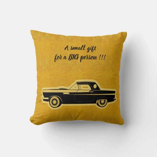 Luxury Elegant Modern Black Gold Car Cushion (Front)