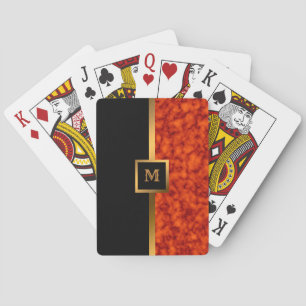 Luxury Elegant Modern Black Gold Marble Playing Cards
