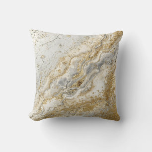 Luxury, Elegant, Modern Gold Grey Pattern Cushion