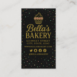 Luxury Elegant Pastry Bakery Business Card
