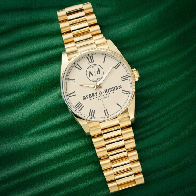 Luxury Elegant Personalized Monogram  Watch (Creator Uploaded)