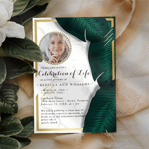 Luxury Elegant Photo Celebration of Life Invitation