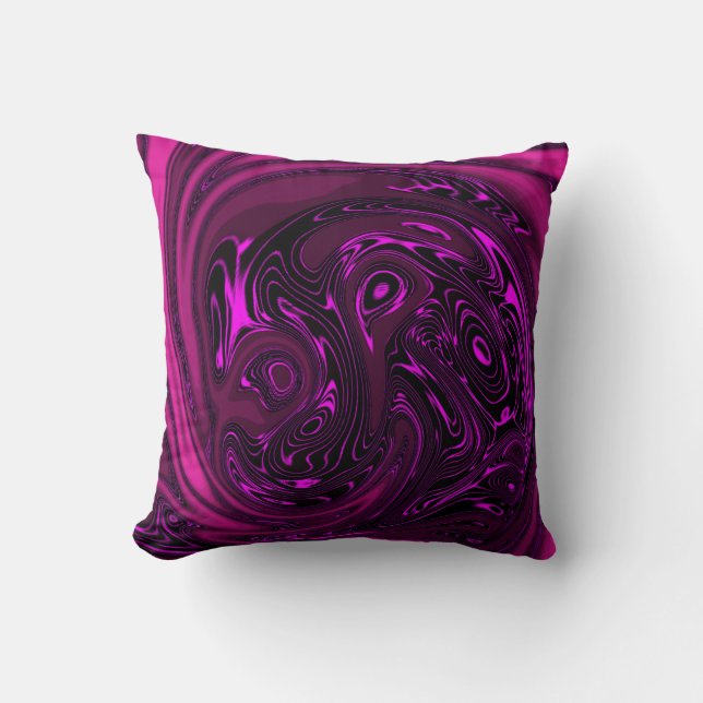 Luxury Elegant Pink Dragon Horse Abstract Cushion (Front)