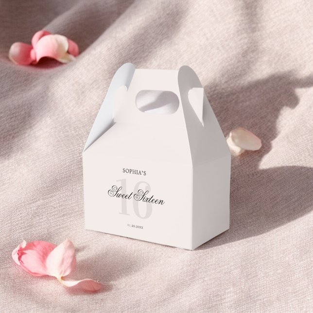 Luxury Elegant Pink Sweet 16 Favour Box (Creator Uploaded)