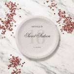 Luxury Elegant Pink Sweet 16 Paper Plate<br><div class="desc">Elevate your celebration with our luxurious Sweet 16 paper plates. Featuring "Sweet Sixteen" in elegant script overlaying the number 16 in a tall,  sophisticated serif font,  these plates bring a touch of elegance to your special day. Perfect for a refined and memorable event.</div>