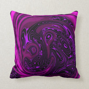 Luxury Elegant Purple Dragon Horse Abstract Cushion