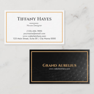 Luxury Elegant Timeles Monochrome Modern Texture Business Card