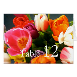 Luxury Elegant Tulips Bouquet Table card