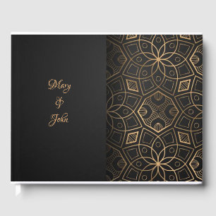 Luxury elegant wedding guest book