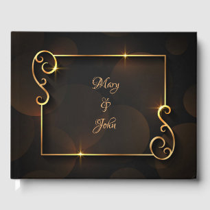 Luxury elegant wedding guest book