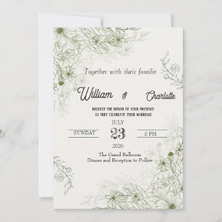 Luxury Elegant Wedding Invitation | Modern Minimal