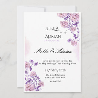Luxury Elegant Wedding Invitation Template | Minim