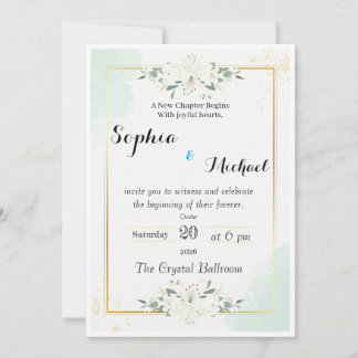 Luxury Elegant Wedding Invitation Template | Moder