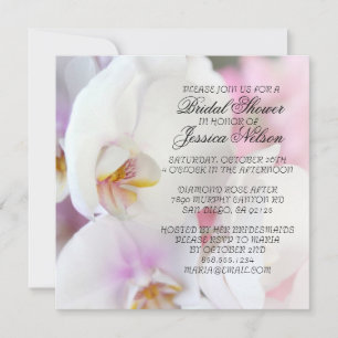 Luxury Elegant White Orchid Invite