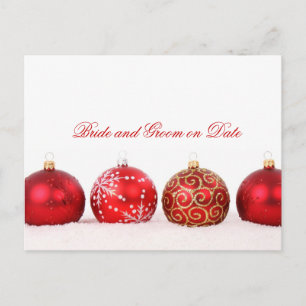 Luxury Elegant Winter Holiday Save date card