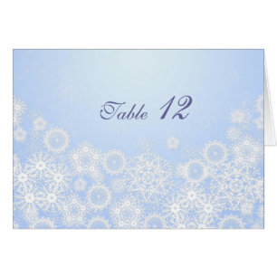 Luxury Elegant Winter Snowflakes Table card