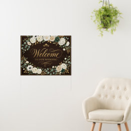Luxury Elegant woodland Welcome wedding sign party