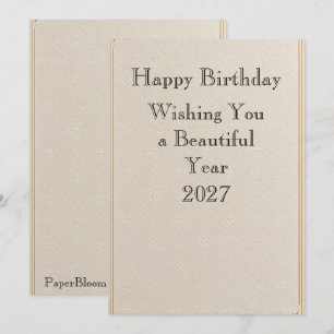 Luxury Embossed Pattern Birthday Envelope – Elegan Thank You Card