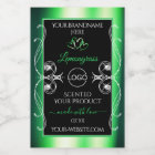 Luxury Emerald Green Black Product Label with Logo