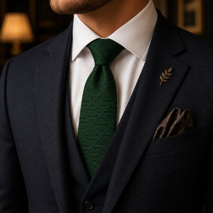 Luxury Emerald Green Check Tie Old Money Wedding