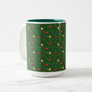 Luxury Emerald Green & Gold Christmas Coffee Mug 