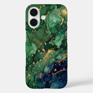 Luxury Emerald Green Gold Marble Phone Case